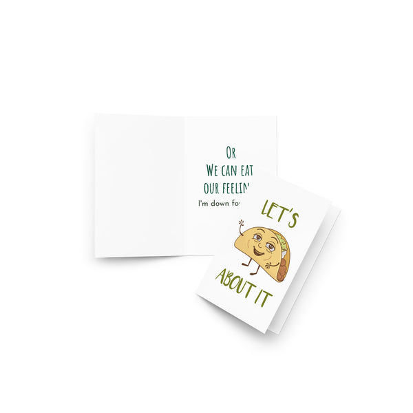 Let's Taco About It Card